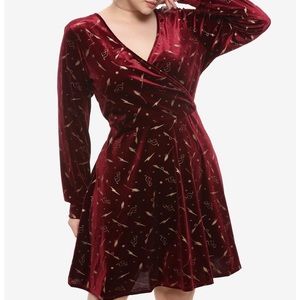 Red and gold velvet Harry Potter dress (Hot Topic, Plus Size 5)